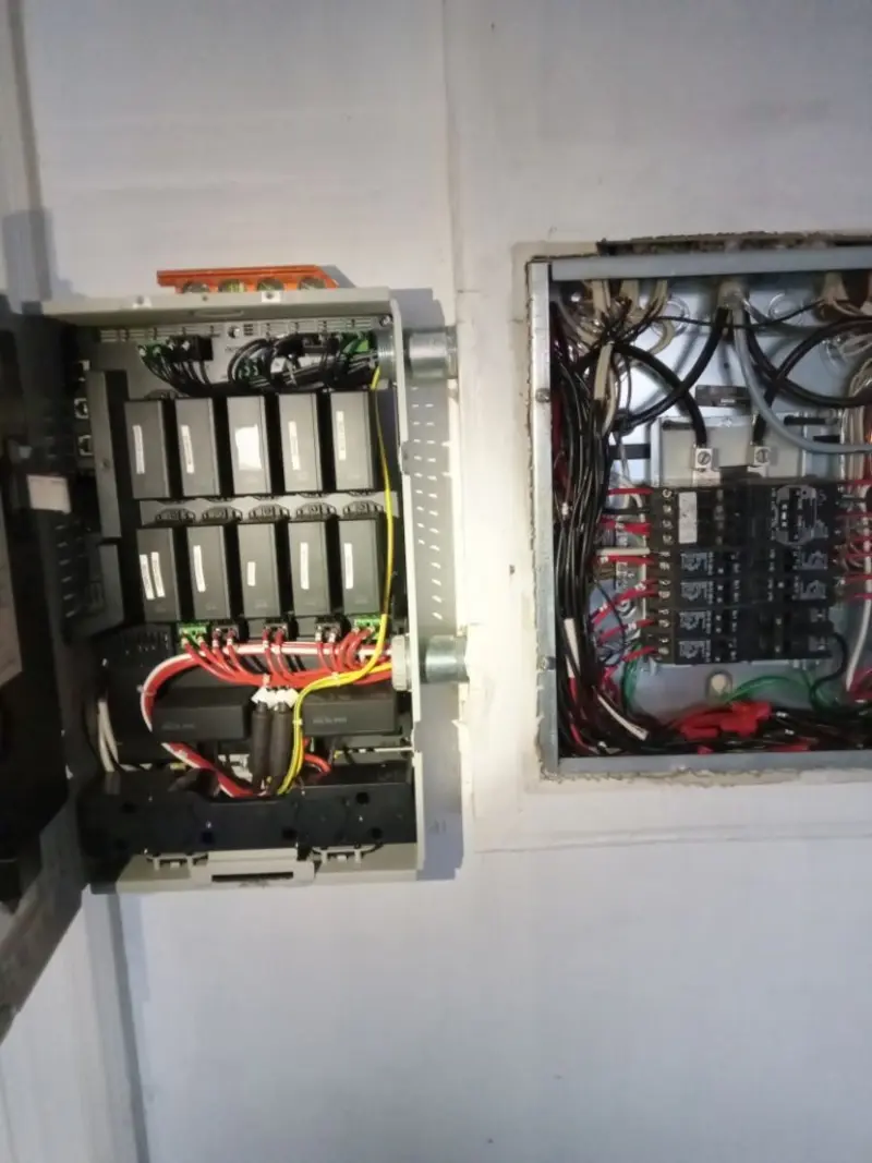 Electrical panel upgrade completed for Security Camera Wiring in Brunswick
